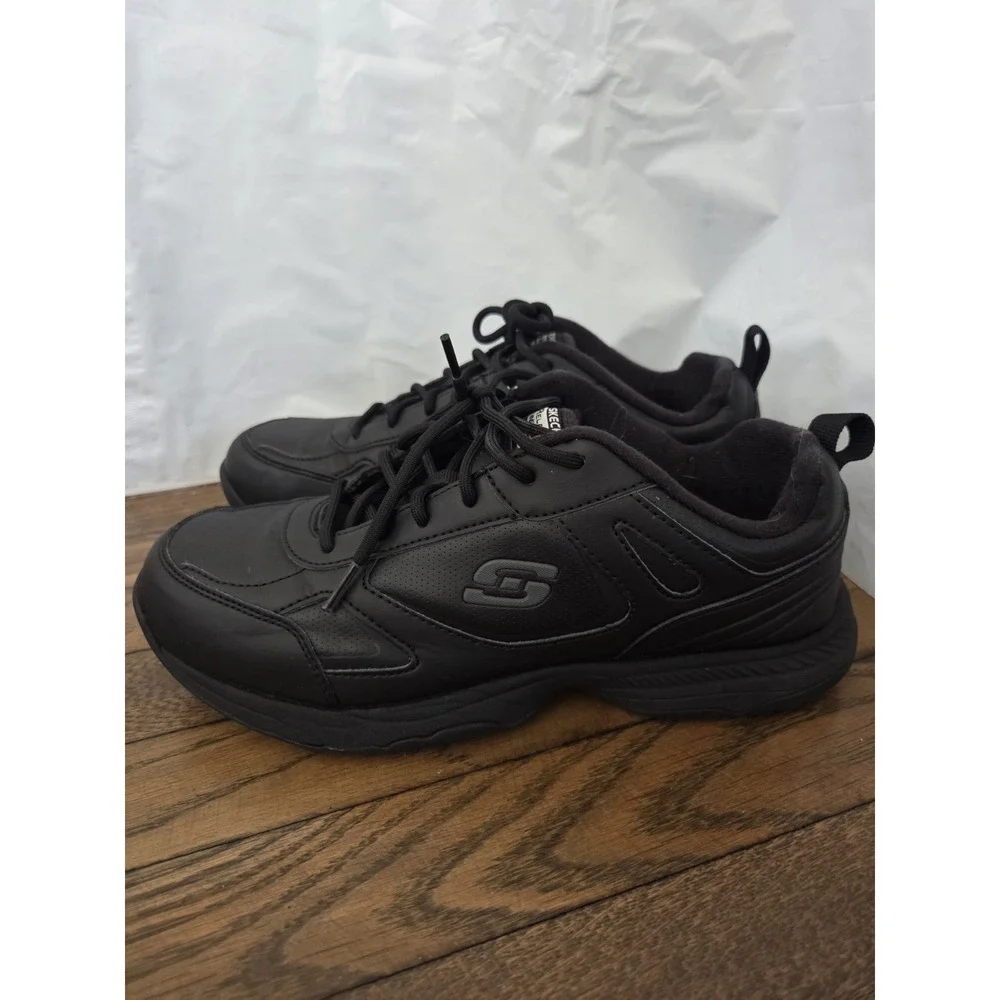 Skechers‎ Work Relaxed Fit Slip Resistant Memory Foam Shoes Men's 8.5 Black